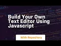 Build your own text editor using javascript