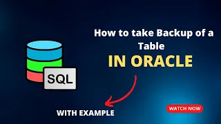 Create a table backup in oracle
