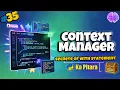 You Don t know with statement in python Context Managers Python ka Pitara DeathCode