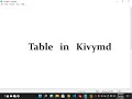 How to make table in kivymd