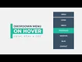 CSS Dropdown Menu on Hover