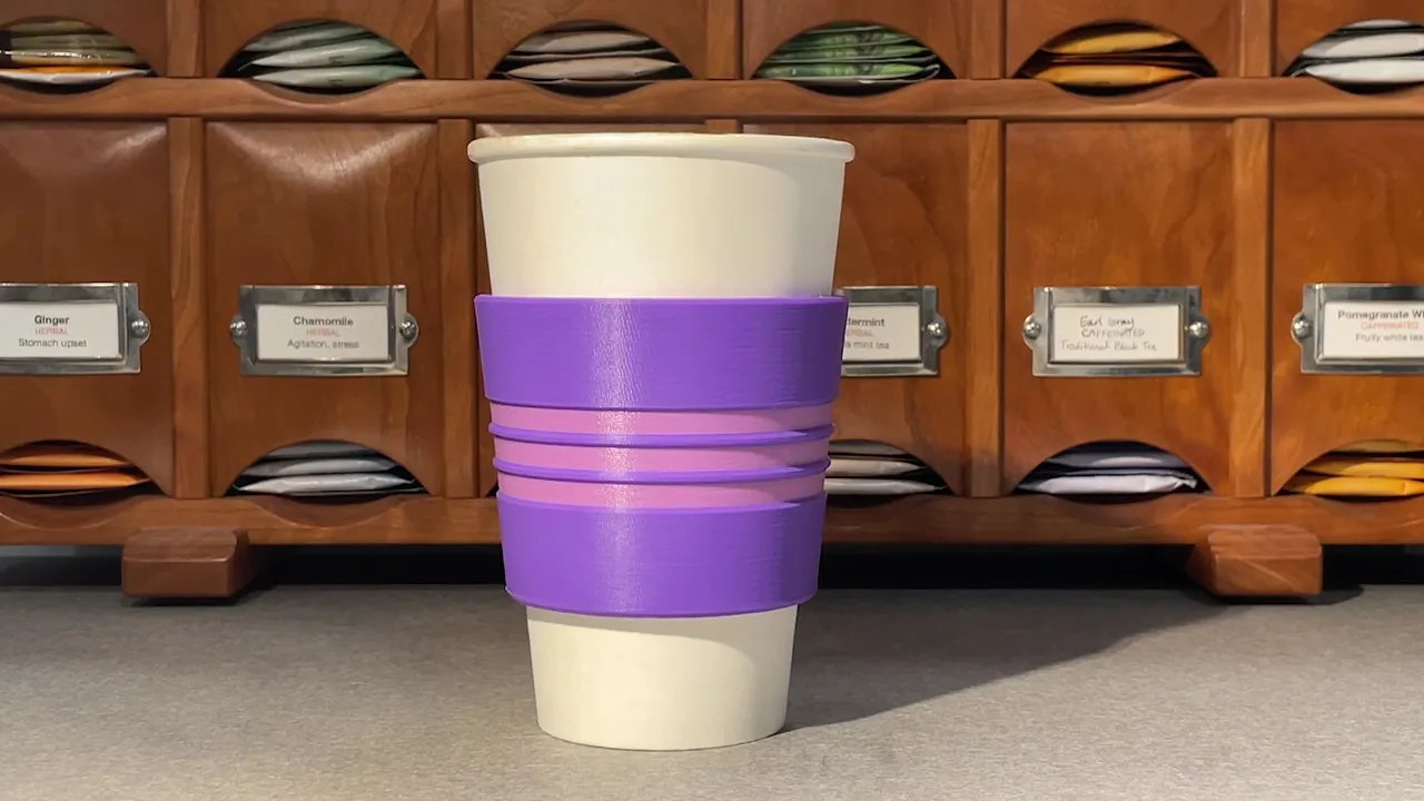 Reusable coffee cup sleeve