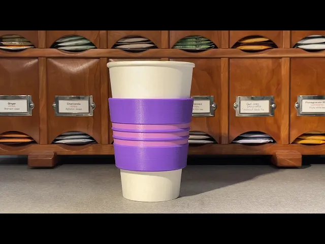 Reusable coffee cup sleeve video thumbnail