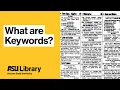 What are Keywords Instruction at ASU Library