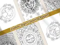 Zodiac Sign Coloring Pages Black and White Delicately Drawn Geometric Minimalist Mandala Icons