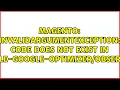 InvalidArgumentException Code does not exist in