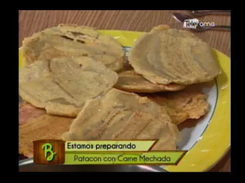 Patacón con carne mechada 