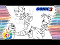 Sonic vs Shadow in movie Sonic 3 Sonic Shadow coloring page Sonic coloring pages