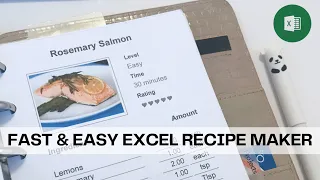 Fast Easy Excel Recipe Maker