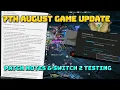FFXIV Patch Notes 7th August 2026 Switch Loading Times Tests
