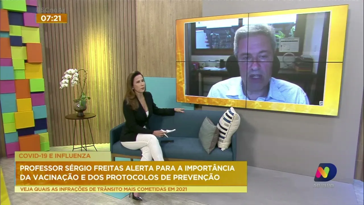 SC no Ar recebe o coordenador do grupo de monitoramento da COVID-19 na UFSC