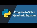 How to solve Quadratic Equation using python language