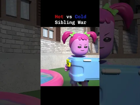 Hot vs Cold Sibling War #animation #robloxfunny