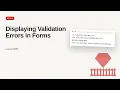Ruby on Rails - Web development basic Series Displaying Validation Errors in Forms
