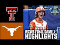 Texas Tech vs Texas Women s College World Series Game 1 Highlights ESPN College Softball