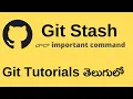 How to use Git Stash Git tutorials Telugu for beginners