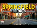 Driving Through Springfield Illinois 4K Historic Downtown Illinois State Capitol