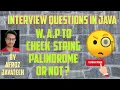 Program To Check Palindrome String in java by JavaTech