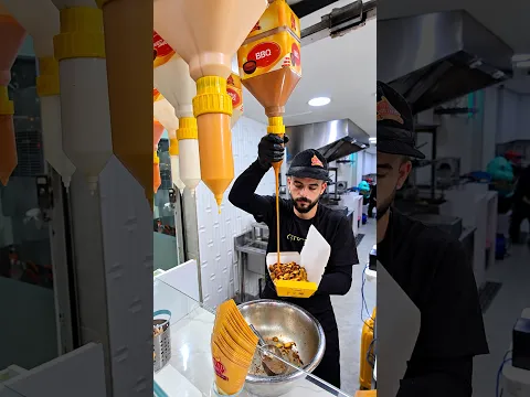 INSANE BBQ SAUCE SKILLS! 😱🍟 | The Perfect Sauce Pour!