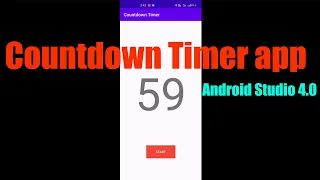 How to make Countdown Timer app in Android Studio 4 0 1