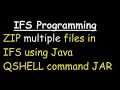 How to ZIP multiple files in IFS using Java QSHELL command JAR Java Archive on IBM i AS400