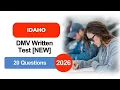 Idaho DMV Written Test 2026 NEW 20 Questions Answers