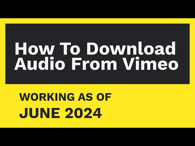 Download MP3 How to Download Audio From Vimeo [MAY 2024]