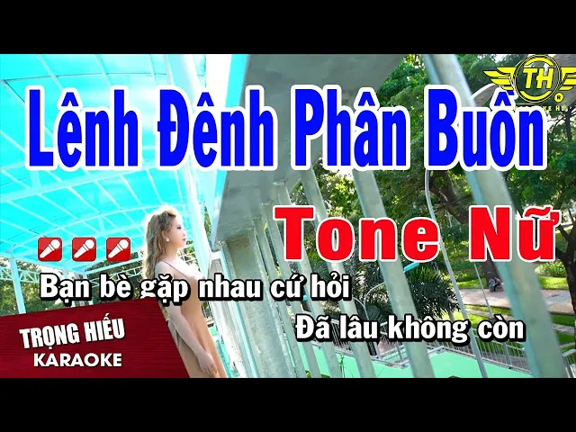 Karaoke Lênh Đênh Phận Buồn Tone Nữ Nhạc Sống | Trọng Hiếu