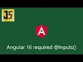 Angular 16 prerelease - Required Input feature