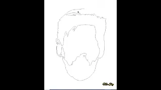 Draw Lionel Messi Face using 3 lines of python code
