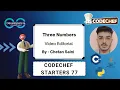 Three Numbers Starters 77 CodeChef DCC NIT-A