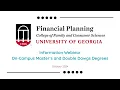 UGA On-Campus and Double Dawg Financial Planning Degree Information System - Fall 2024