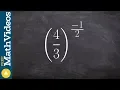 Simplifying a rational exponent with a rational base -