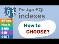 How to Choose PostgreSQL Indexes B-Tree Hash BRIN GIN GiST