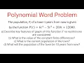 POLYNOMIAL PROBLEM Finding Key Characteristics Finite Difference And Values For Population