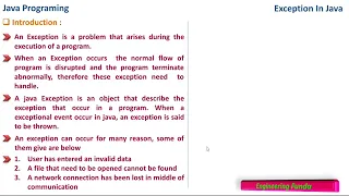 Exception - Java Programming