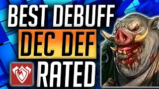 RAID Shadow Legends AOE Decrease Def Champs Rated Most important Debuff in Raid Shadow Legends