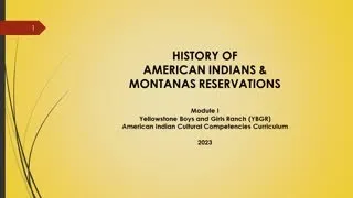 History of American Indians Montana Reservations