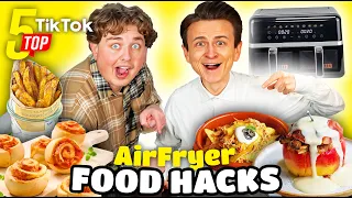TOP 5 VIRALE AirFryer TikTok FOOD HACKS 🍕🍏  mit Smiley