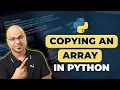 Python Tutorial for Beginners Copying an Array in Python