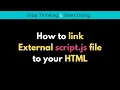 How to link extenal JS file to HTML