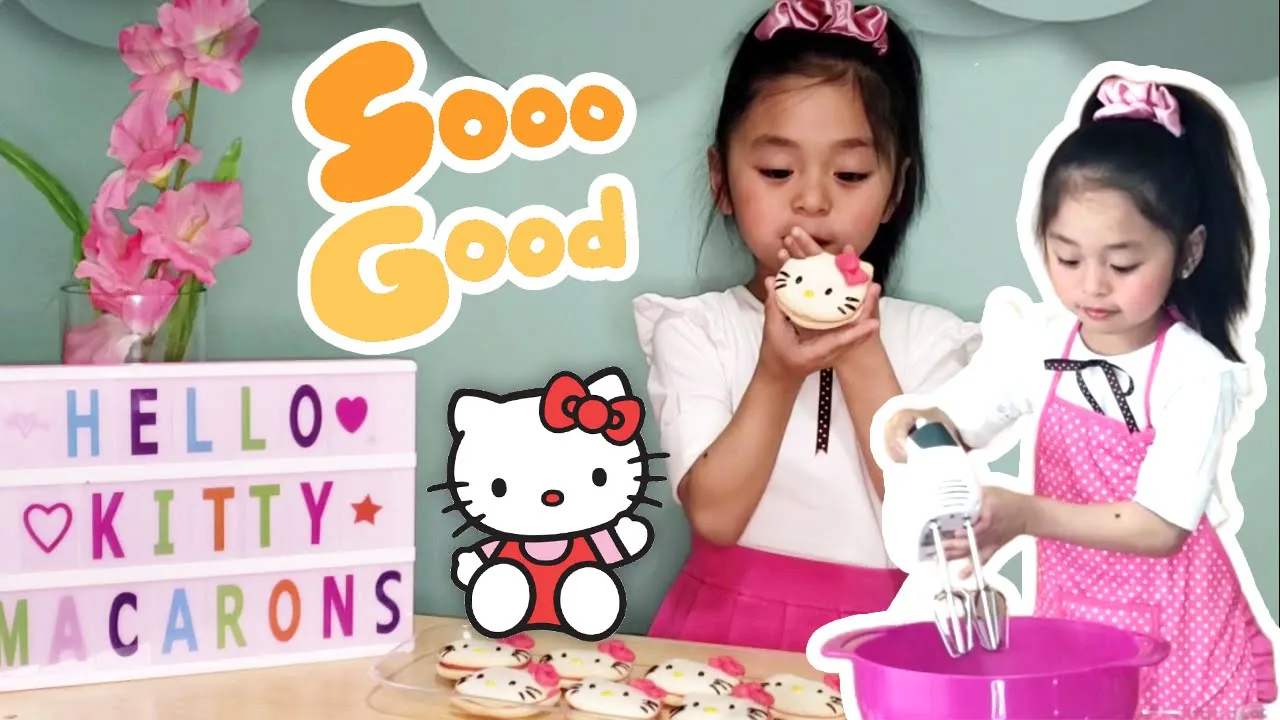 Hello Kitty Macaron Party Treats   Easy Macaron Recipe