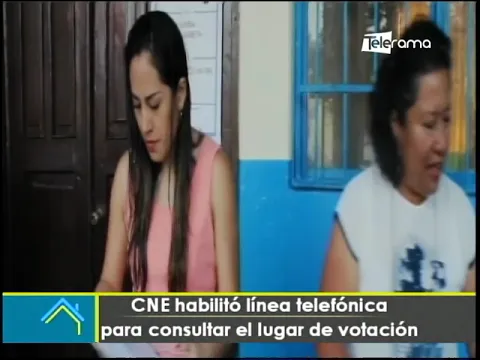 CNE habilitó línea telefónica para consultar el lugar de votación