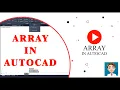 How to use Array in Autocad Array Command in Autocad Autocad 2021