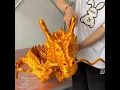 The Largest 3D Printed articulated Golden Dragon on Dowell 3DPrinter