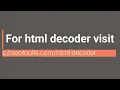 HTML DECODER Tool 53-How to Decode a File
