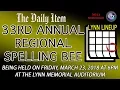 Lynn Lineup 33rd Annual Daily Item Regional Spelling Bee on March 23 2018