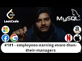 Leetcode Employee Earning more than their managers Problem SQL Ashutosh Kumar