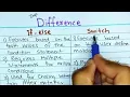 Difference Between If-else and Switch Statements