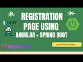 Angular 18 Spring Boot 3 Registration Page Tutorial - Step by Step
